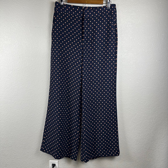 Banana Republic Polka Dot Drapey Wide Leg Pants SIZE 8 - Picture 7 of 16
